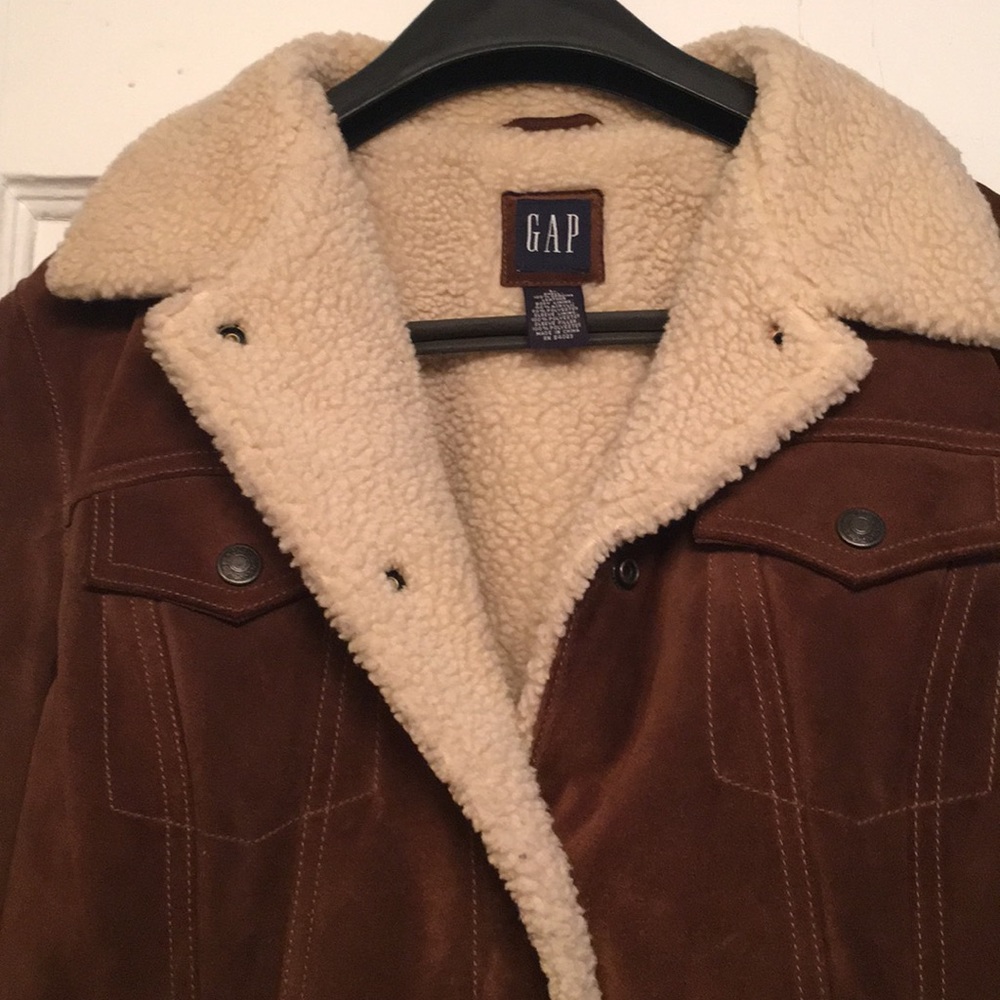 Vintage Gap Suede shearling coat